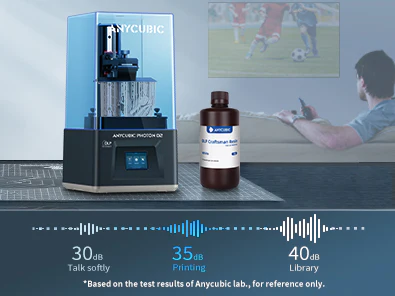Anycubic Photon D2 DLP 3D Printer operates ultra-silently without cooling fans