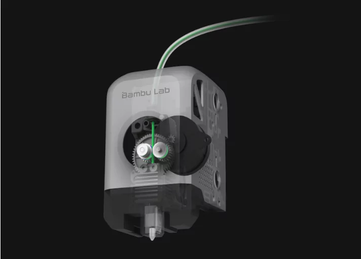 Bambu Lab P1S direct drive extruder