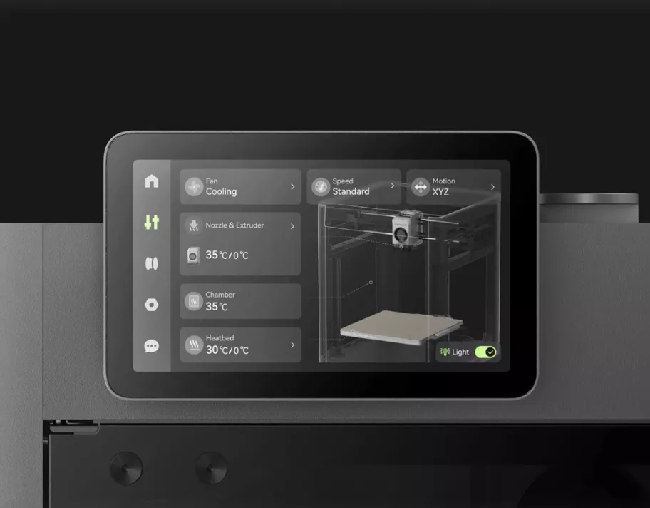 Bambulab P2S comes with Upgraded 5-inch Touch Display