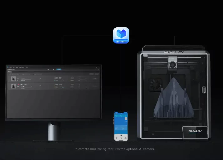 Creality K1 WiFi connectivity and remote monitoring via Creality Cloud