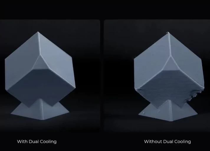 Creality K1 no-support bridges and overhangs capability