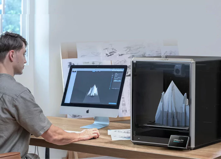 Creality K1 with Creality Print 4.3 software for optimized slicing