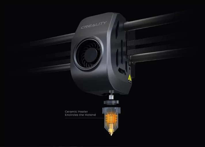 Creality K1 Max CoreXY kinematics with lightweight printhead