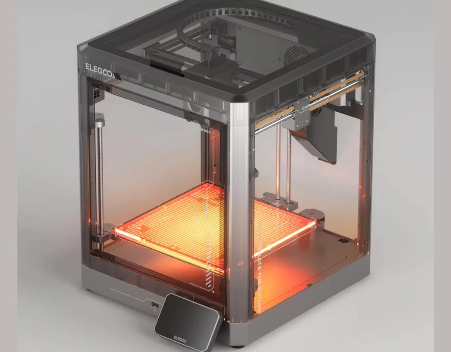 Elegoo Centauri Carbon quick-heating AC heated print bed fast warm-up