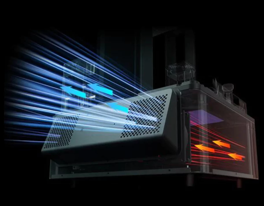 Elegoo Jupiter SE 6K effective cooling system with copper tubes and fans