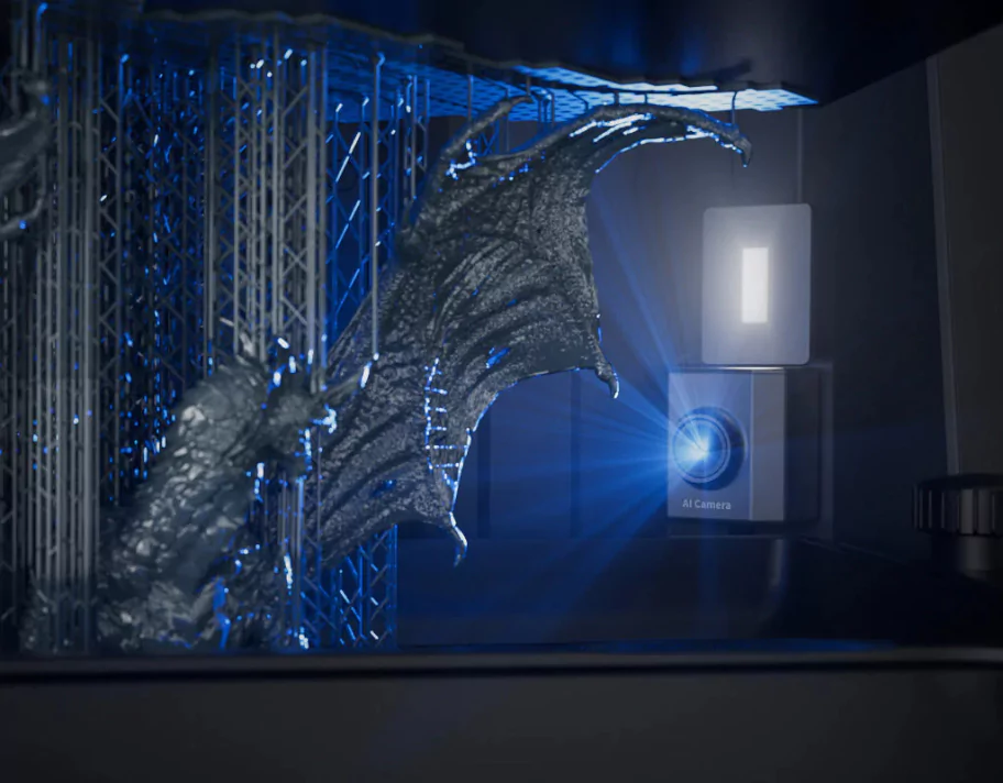Saturn 4 Ultra 16K Resin 3D Printer features Real-Time Monitoring with AI Camera & Built-In Light