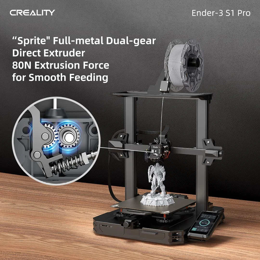 Creality Ender 3 S1 Pro Sprite dual-gear direct drive extruder 80N force