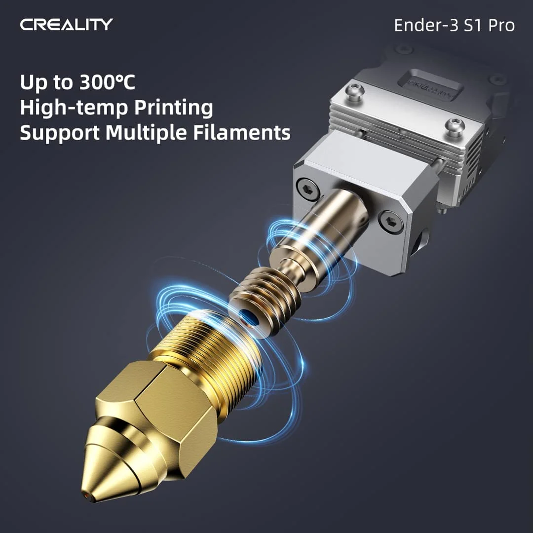 Creality Ender 3 S1 Pro 300°C high-temperature brass nozzle