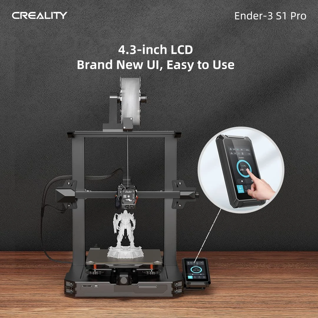 Creality Ender 3 S1 Pro 4.3 inch color touchscreen interface