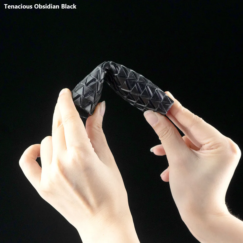 Siraya Tech Tenacious Obsidian Black print flexed 180 degrees without breaking