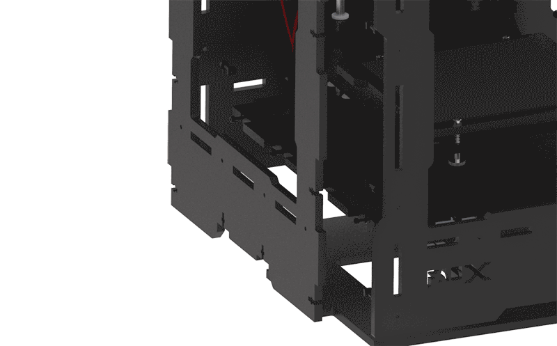 FabX snap fit mechanism for silent operation