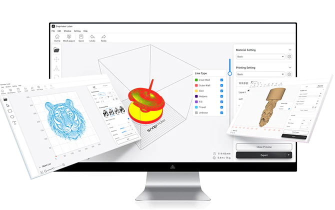 Snapmaker 2.0 Luban 3-in-1 software interface